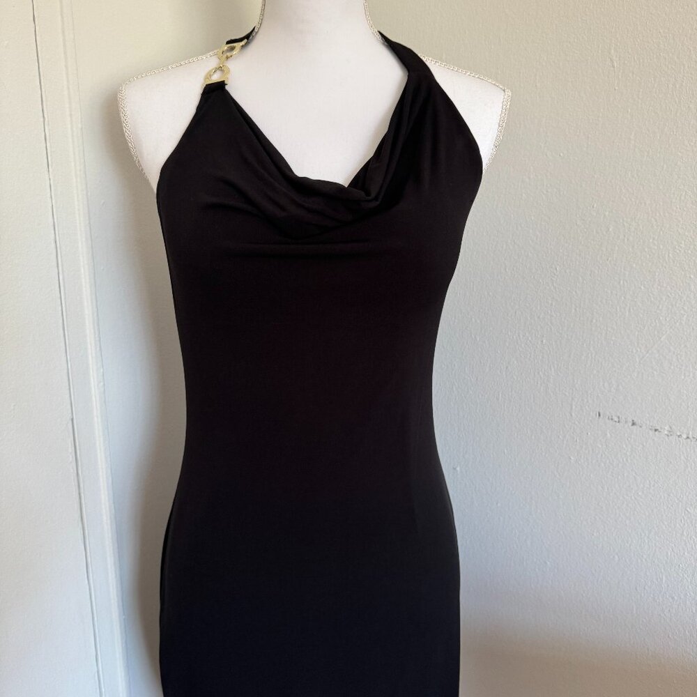 Guess Black Tie Dress Sleeveless